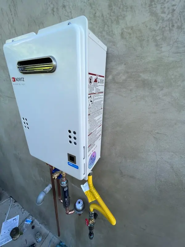 Tankless water heater installation for Minefield homes